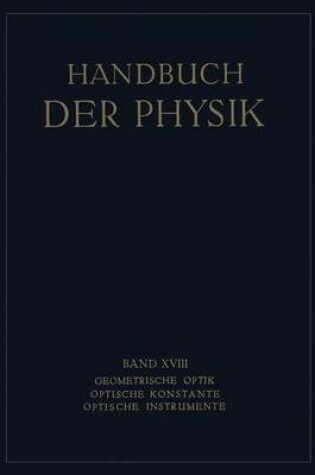 Cover of Geometrische Optik. Optische Konstante. Optische Instrumente