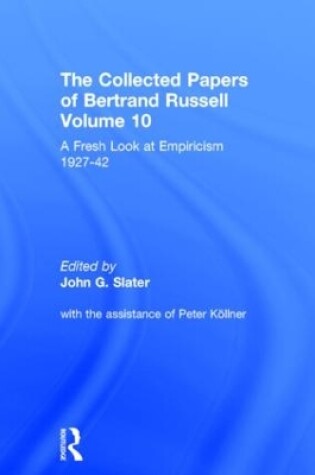 Cover of The Collected Papers of Bertrand Russell, Volume 10