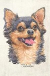 Book cover for Chihuahua - Long Coat Dog Portrait Notebook