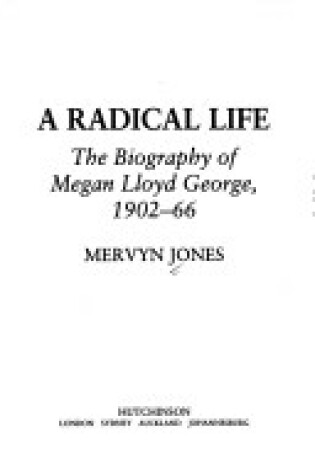 Cover of A Radical Life