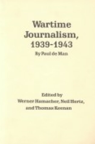 Cover of Wartime Journalism, 1939-43