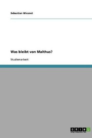 Cover of Was bleibt von Malthus?