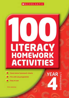 Book cover for 100 Literacy Homework Activities Year 4