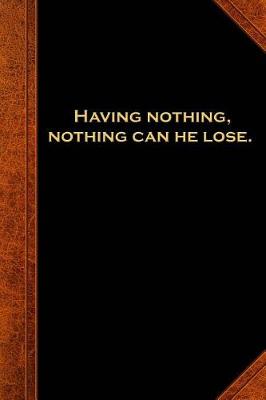 Cover of 2019 Daily Planner Shakespeare Quote Nothing Can He Lose 384 Pages