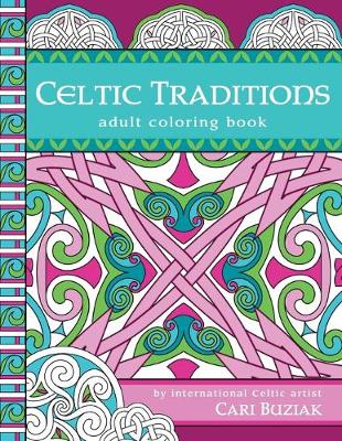 Book cover for Celtic Traditions adult coloring book