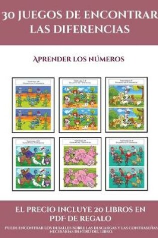 Cover of Aprender los números (30 juegos de encontrar las diferencias)