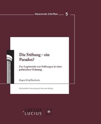 Book cover for Die Stiftung - ein Paradox?