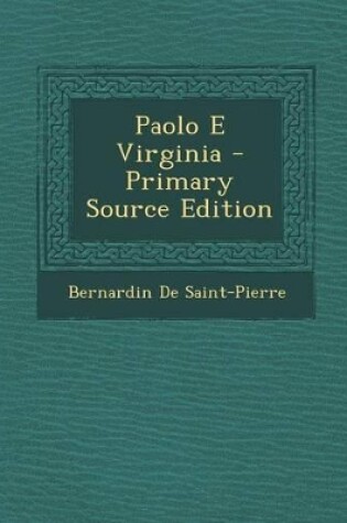 Cover of Paolo E Virginia