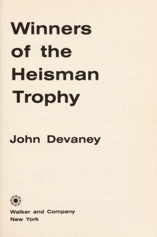 Cover of Winners of the Heisman Trophy