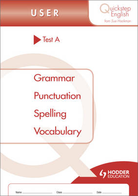 Book cover for Quickstep English Test A User Stage