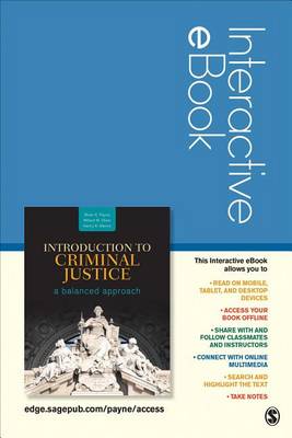 Book cover for Introduction to Criminal Justice Interactive eBook Student Version