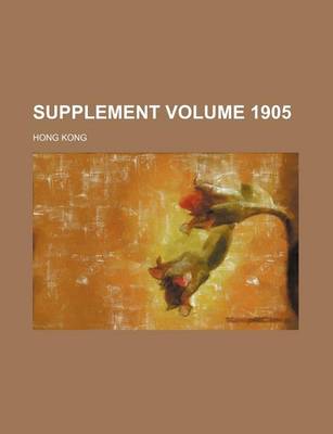 Book cover for Supplement Volume 1905