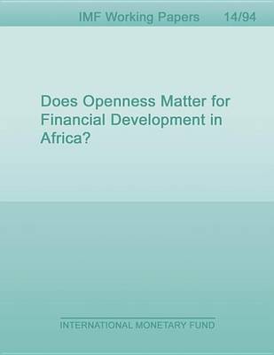 Book cover for Does Openness Matter for Financial Development in Africa?