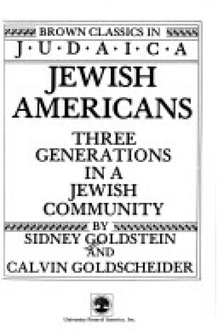Cover of Jewish-Americans