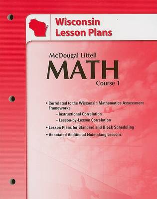 Book cover for Wisconsin Lesson Plans: Math Course 1