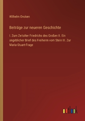 Book cover for Beiträge zur neueren Geschichte