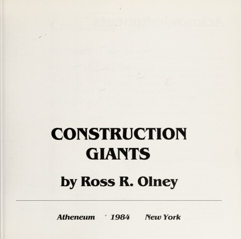Book cover for Construction Giants