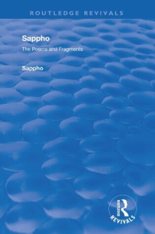 Cover of Revival: Sappho - Poems and Fragments (1926)
