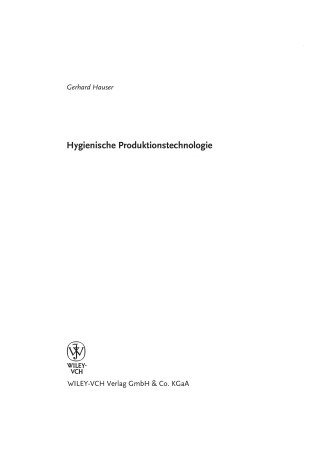 Cover of Hygienische Produktionstechnologie