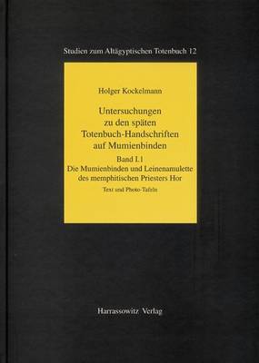 Cover of Untersuchungen Zu Den Spaten Totenbuch-Handschriften Auf Mumienbinden