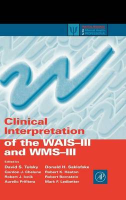 Book cover for Clinical Interpretation of the WAIS-III and Wms-III