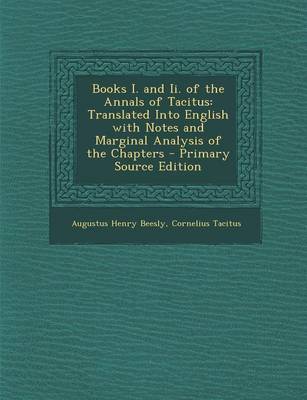 Book cover for Books I. and II. of the Annals of Tacitus