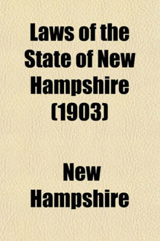 Cover of Laws of the State of New Hampshire (1903)