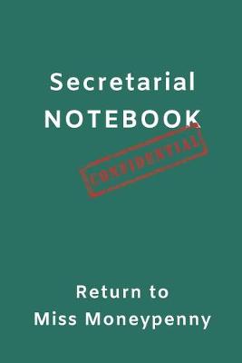 Book cover for Miss Moneypenny Secretarial Notebook