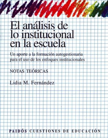 Book cover for Analisis de Lo Institucional En La Escuela