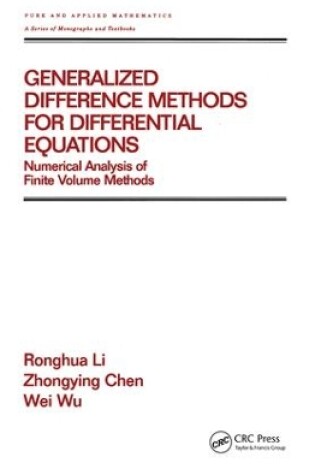 Cover of Generalized Difference Methods for Differential Equations