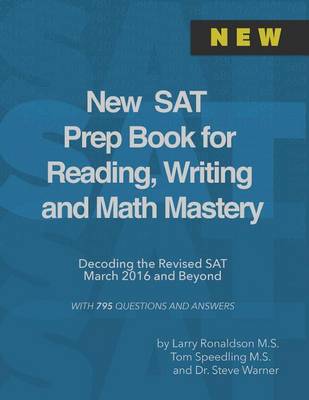 Book cover for New SAT Prep Book for Reading, Writing and Math Mastery