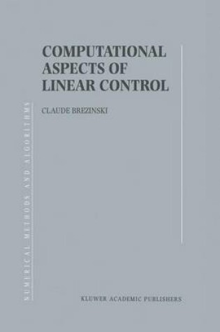 Cover of Computational Aspects of Linear Control