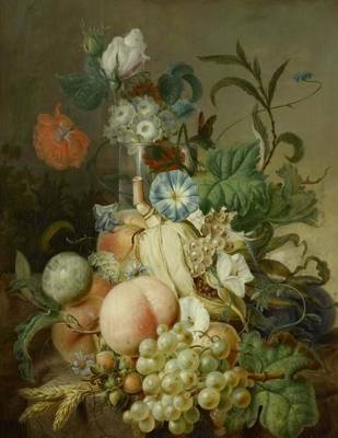 Book cover for Still Life with Flowers and Fruit, Jan Evert Morel. Blank Journal