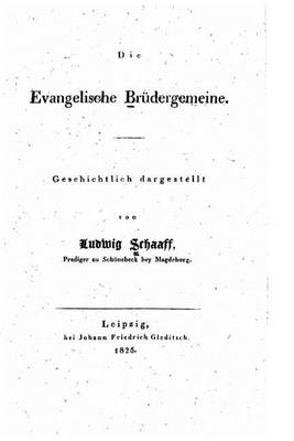 Book cover for Die evangelische Brudergemeine