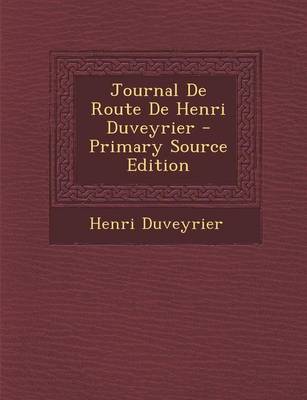 Book cover for Journal de Route de Henri Duveyrier