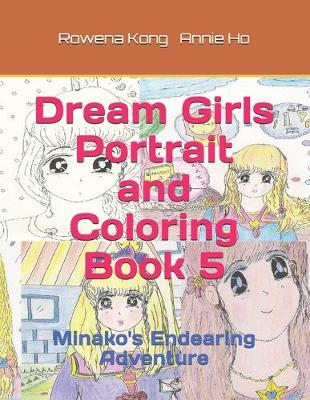 Book cover for Dream Girls Portrait and Coloring Book 5