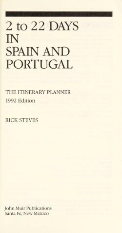 Cover of 2 to 22 Days in Spain and Portugal