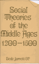 Book cover for Social Theories in the Middle Ages 1200-1500