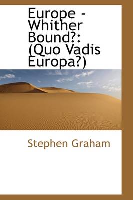 Book cover for Europe - Whither Bound?