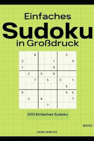 Cover of Einfaches Sudoku in Großdruck