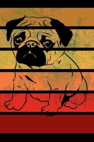 Cover of Pug Retro Stripes Notebook