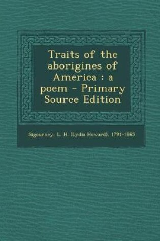 Cover of Traits of the Aborigines of America