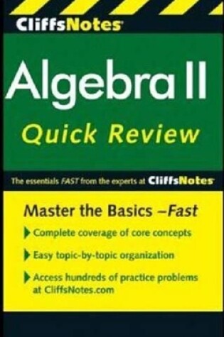 Cover of Cliffsnotes Algebra II Quick Review, 2nd Edition