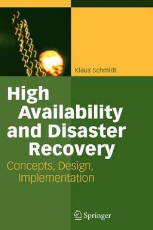 Cover of High Availability and Disaster Recovery