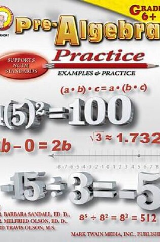 Cover of Pre-Algebra Practice Book, Grades 6 - 12