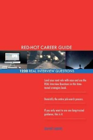 Cover of Ultrasonographer Red-Hot Career Guide; 1220 Real Interview Questions