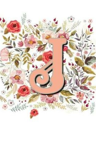 Cover of J Monogram Letter Floral Wreath Notebook