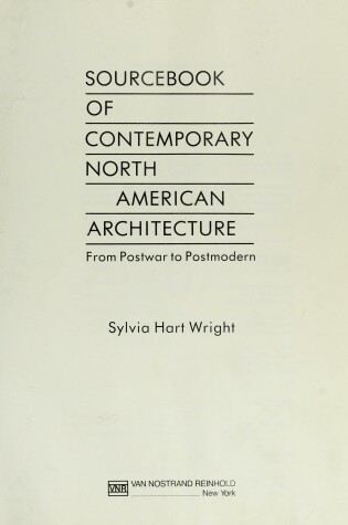 Cover of Sourcebook of Contemporary North American Architecture