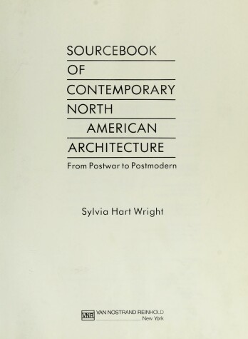 Book cover for Sourcebook of Contemporary North American Architecture