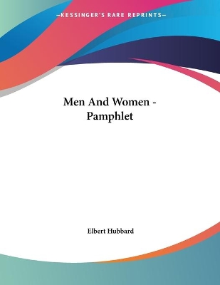 Book cover for Men And Women - Pamphlet